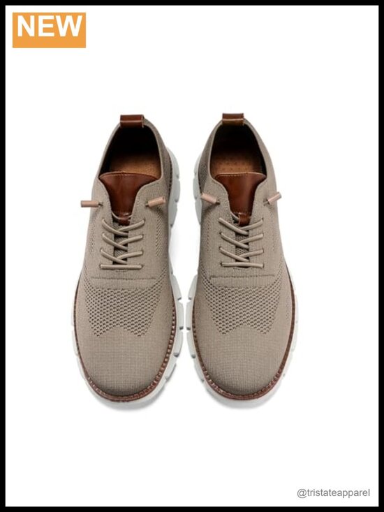 Lightweight Comfort Oxford Sneakers with Breathable Knit Upper and Memory Foam main image 4